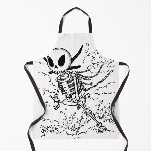 Item preview, Funny skeleton japan manga anime comix style ink drawing designed and sold by VonKalt.