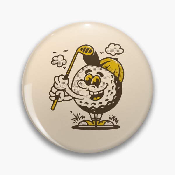 Item preview, Golf ball character holding a golf stick designed and sold by adipra.