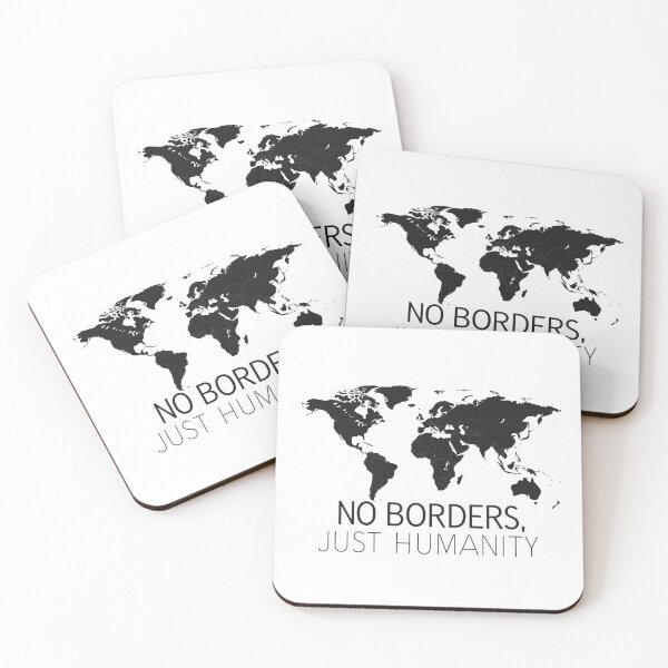 Item preview, No Borders Just Humanity, Minimalist World Map, Immigration Rights T-Shirt designed and sold by VisionArtist Ca.