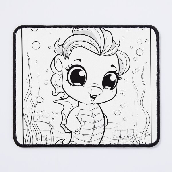 Item preview, Baby Seahorse Coloring Page Pattern  designed and sold by DavidColoring.