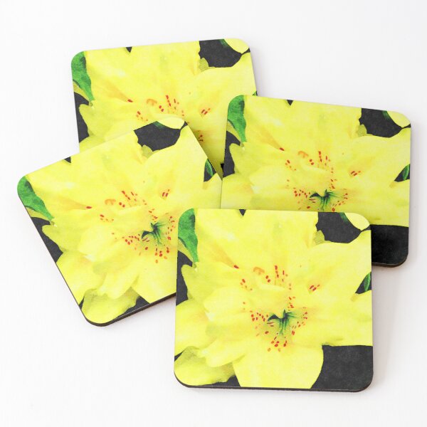 Item preview, Vibrant watercolor style image of yellow lily in bloom designed and sold by GestaltImagery.