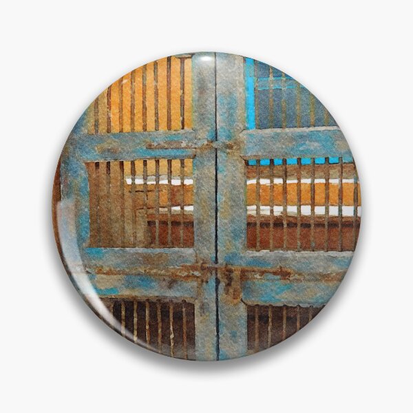 Item preview, Watercolor painting of a rustic gate in Santa Fe, New Mexico designed and sold by GestaltImagery.