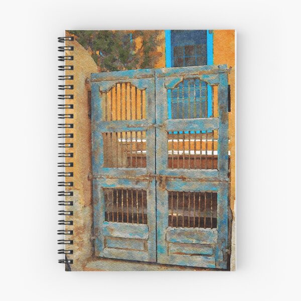 Item preview, Watercolor painting of a rustic gate in Santa Fe, New Mexico designed and sold by GestaltImagery.