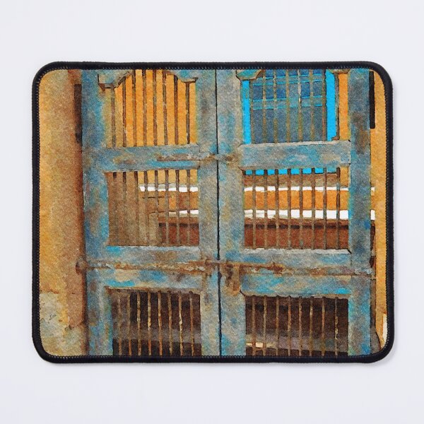 Item preview, Watercolor painting of a rustic gate in Santa Fe, New Mexico designed and sold by GestaltImagery.