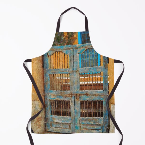 Item preview, Watercolor painting of a rustic gate in Santa Fe, New Mexico designed and sold by GestaltImagery.