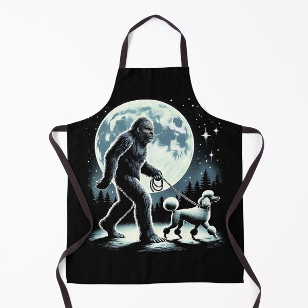 Item preview, Bigfoot Sasquatch Poodle Walking Dog Lover Moon designed and sold by Kimberley King Art King Art.