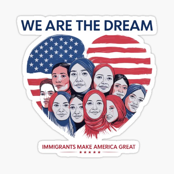Item preview, We Are the Dream, Immigrants Make America Great, Unity in Diversity T-Shirt designed and sold by VisionArtist Ca.