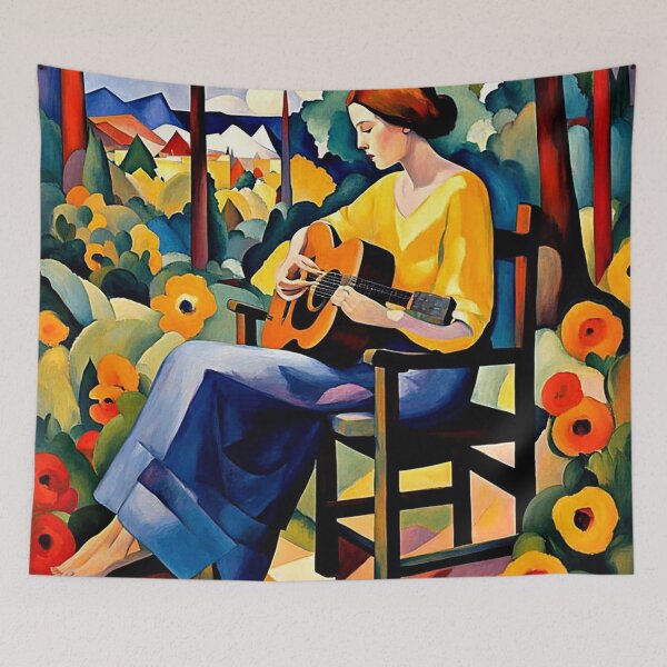 Item preview, Woman playing stringed instrument 1 designed and sold by George Hutton Hunter.