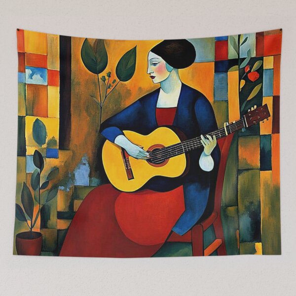 Item preview, Woman playing stringed instrument 2 designed and sold by George Hutton Hunter.
