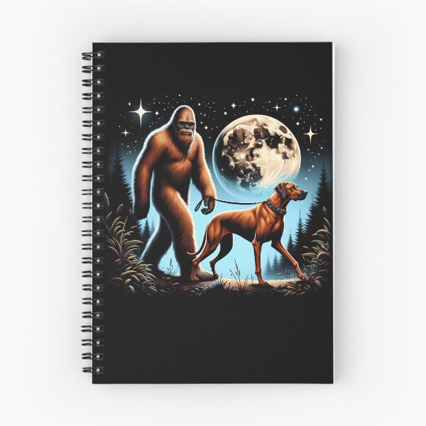 Item preview, Bigfoot Sasquatch Rhodesian Ridgeback Walking Dog Lover Moon designed and sold by Kimberley King Art  King Art.