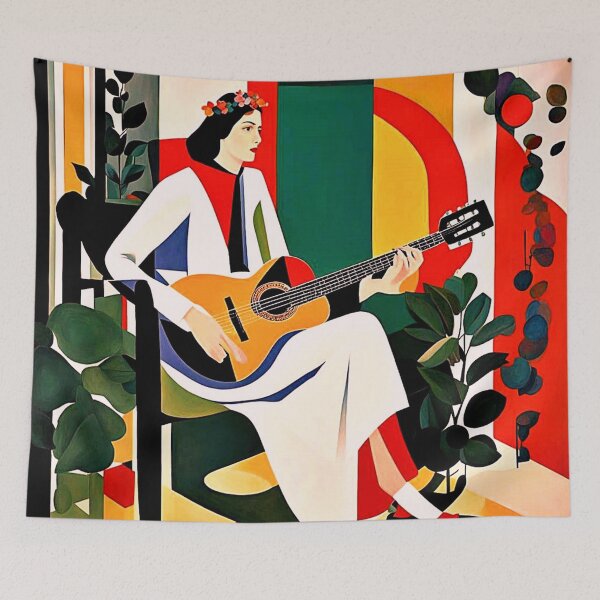 Item preview, Woman playing stringed instrument 4 designed and sold by George Hutton Hunter.