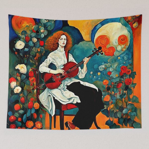Item preview, Woman playing stringed instrument 5 designed and sold by George Hutton Hunter.