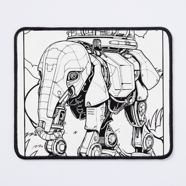 Item preview, Robot Elephant Coloring Page Pattern  designed and sold by DavidColoring.