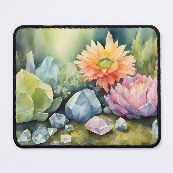 Item preview, Flowers and Crystals on Moss designed and sold by CalmnessbyChoice.