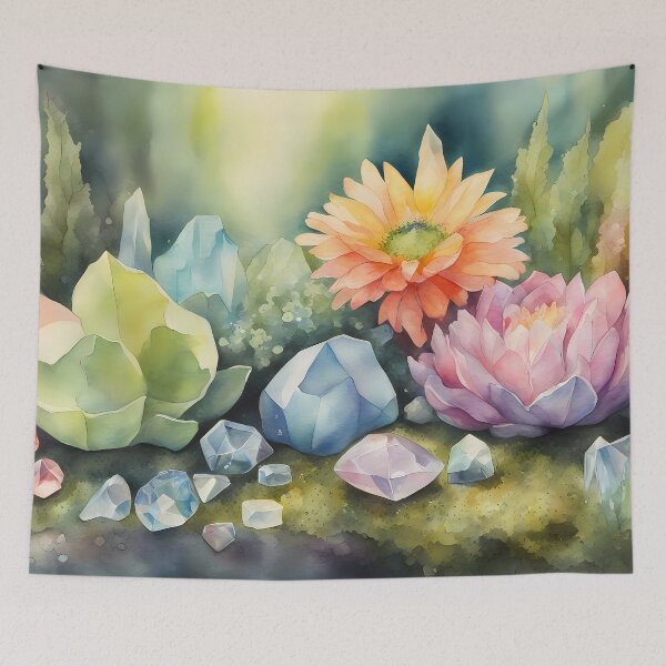 Item preview, Flowers and Crystals on Moss designed and sold by CalmnessbyChoice.