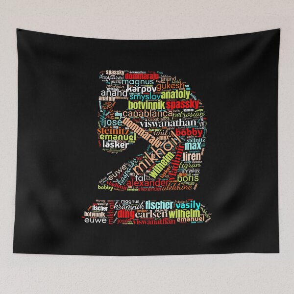 Item preview, Cloud Champions — Knight Word Cloud of Chess Grandmasters designed and sold by chesstopia.