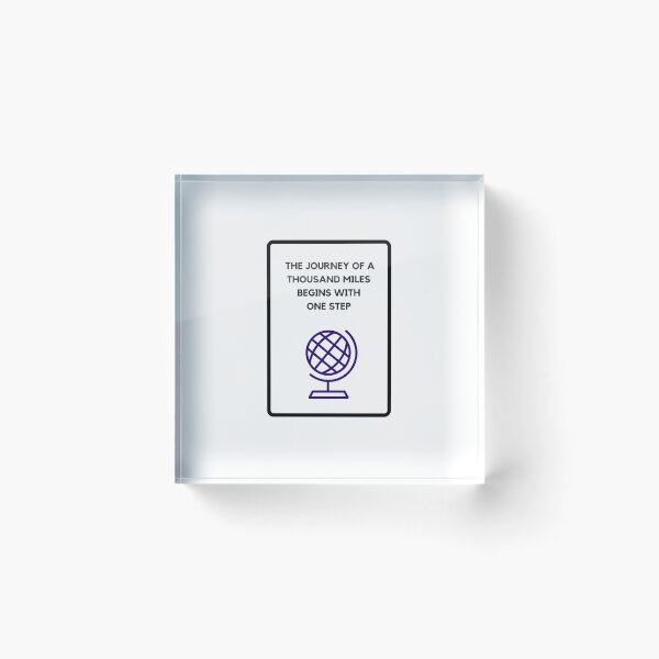 Item preview, THE JOURNEY OF A THOUSAND MILES BEGINS WITH ONE STEP  designed and sold by Inspirationmotivation.