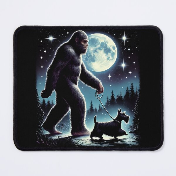 Item preview, Bigfoot Sasquatch Scottish Terrier Walking Dog Lover Moon designed and sold by Kimberley King Art  King Art.