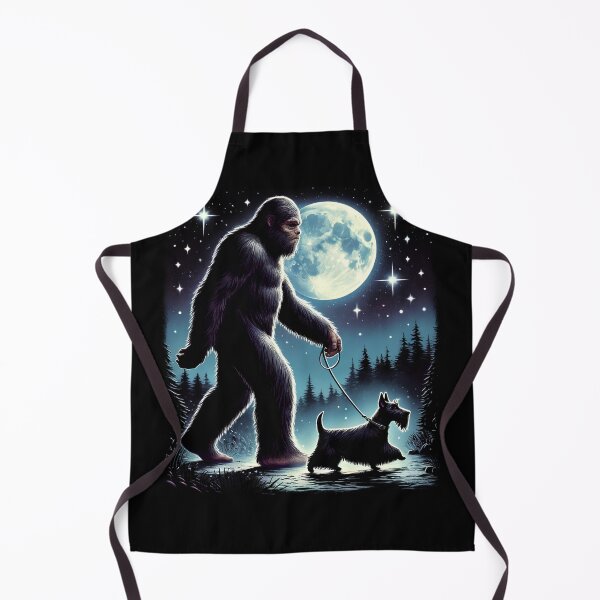 Item preview, Bigfoot Sasquatch Scottish Terrier Walking Dog Lover Moon designed and sold by Kimberley King Art King Art.
