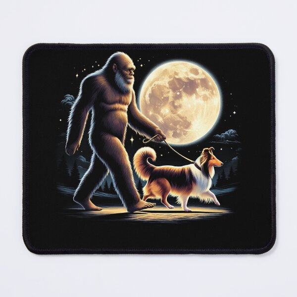 Item preview, Bigfoot Sasquatch Sheltie Walking Dog Lover Moon designed and sold by Kimberley King Art  King Art.