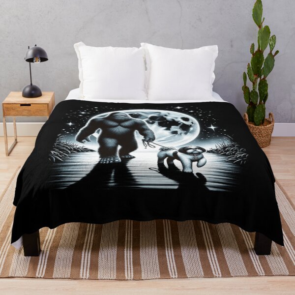 Item preview, Bigfoot Sasquatch Shih Tzu Walking Dog Lover Moon designed and sold by Kimberley King Art  King Art.