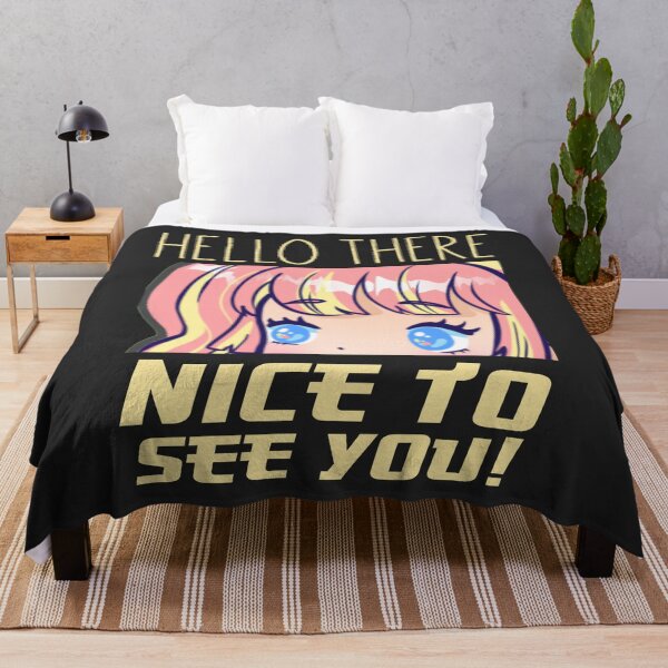 Item preview, Hello There Nice To See You Bright Blue Eyes And Flowing Pink Yellow Hair designed and sold by SplashTastic.