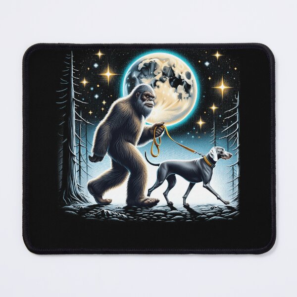 Item preview, Bigfoot Sasquatch Weimaraner Walking Dog Lover Moon designed and sold by Kimberley King Art  King Art.