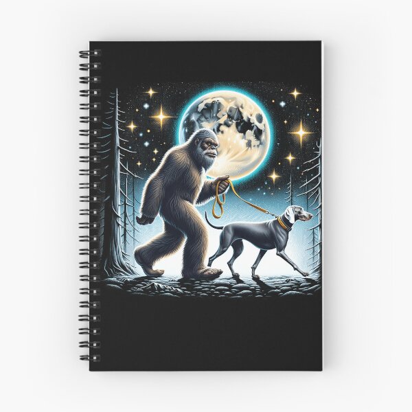 Item preview, Bigfoot Sasquatch Weimaraner Walking Dog Lover Moon designed and sold by Kimberley King Art  King Art.