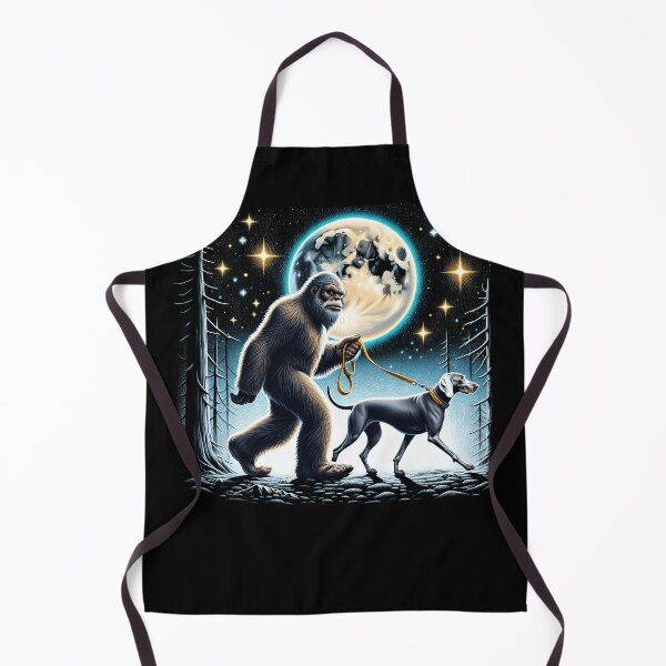 Item preview, Bigfoot Sasquatch Weimaraner Walking Dog Lover Moon designed and sold by Kimberley King Art King Art.