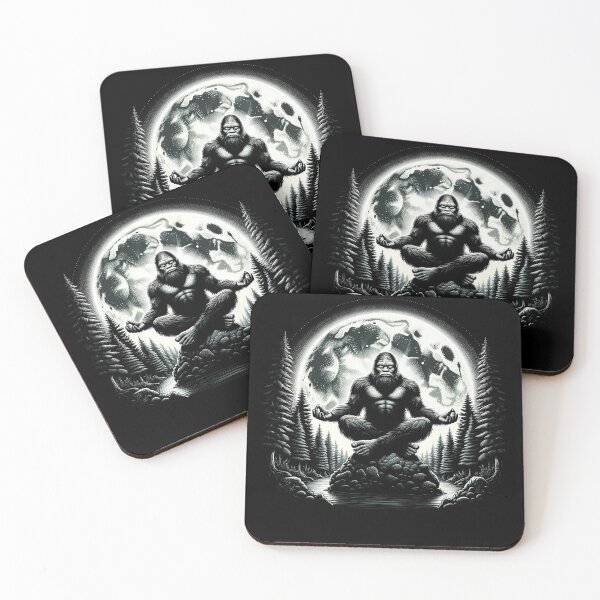 Item preview, Bigfoot Sasquatch Yoga Meditation Yogi designed and sold by Kimberley King Art  King Art.