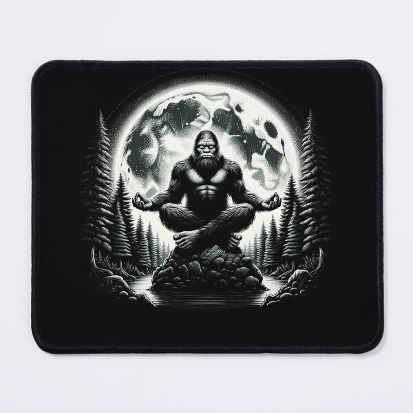 Item preview, Bigfoot Sasquatch Yoga Meditation Yogi designed and sold by Kimberley King Art King Art.