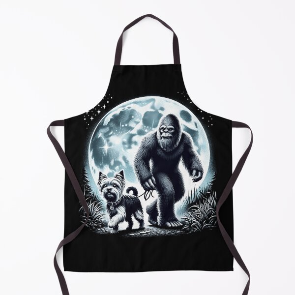 Item preview, Bigfoot Sasquatch Yorkshire Terrier Walking Dog Lover Moon designed and sold by Kimberley King Art King Art.