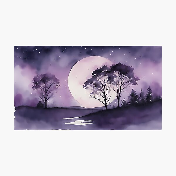 Item preview, Purple Fullmoon Night designed and sold by BookCovered.