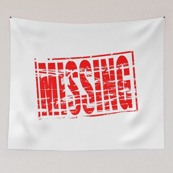 Item preview, Red rubber stamp effect - Missing. designed and sold by funkyworm.