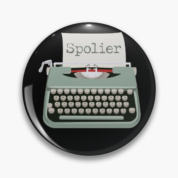 Artikelvorschau, Beim Lesen von Büchern gibt es Spoiler Schreibmaschinen-Illustrationen entworfen und verkauft von Neadski.