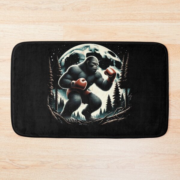 Item preview, Sasquatch Bigfoot Boxing Full Moon Boxer designed and sold by Kimberley King Art  King Art.