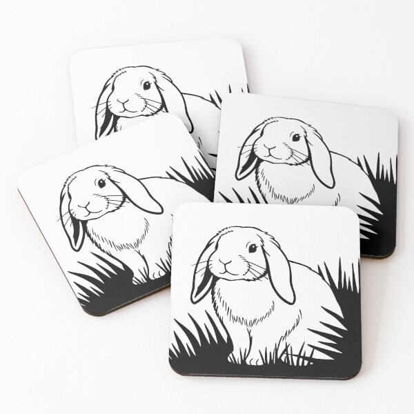 Item preview, Rabbit Black Lines Savanna Landscape Nature Animal Art designed and sold by ART ATTACK ZONE.