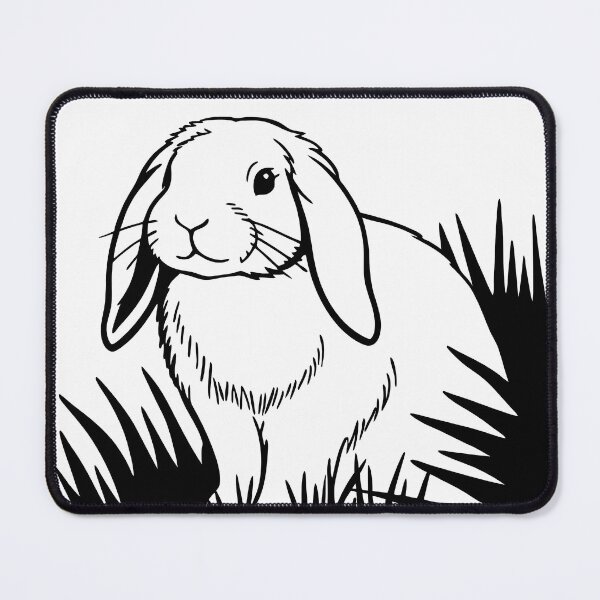 Item preview, Rabbit Black Lines Savanna Landscape Nature Animal Art designed and sold by ART ATTACK ZONE.