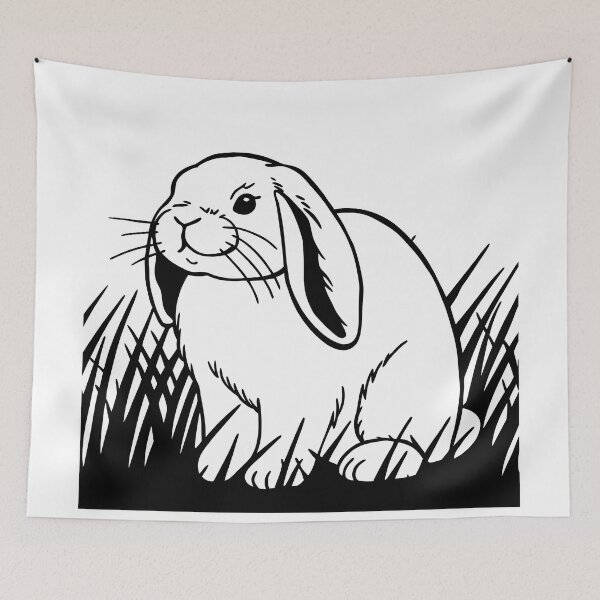 Item preview, Cute Rabbit Savanna Landscape Nature Animal Art designed and sold by ART ATTACK ZONE.