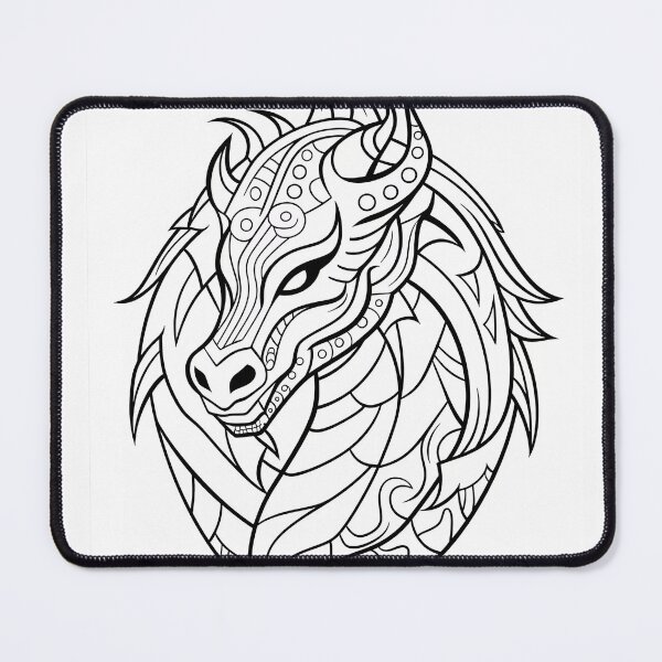 Item preview, Dragon #3 Coloring Page Pattern designed and sold by DavidColoring.