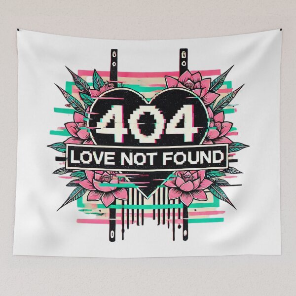 Item preview, 404 Love not Found Anti-valentine designed and sold by Retr0Tshirts.
