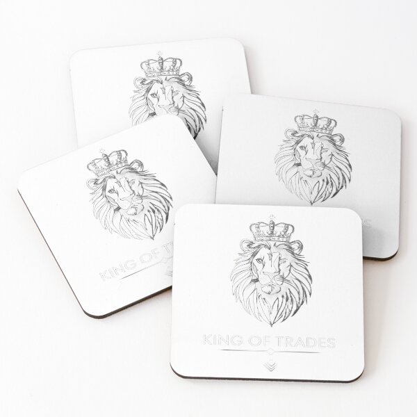 Item preview, King of Trades Minimalist Monochrome Art, Trading Dominance Lion Silhouette Canvas Print designed and sold by VisionArtist Ca.