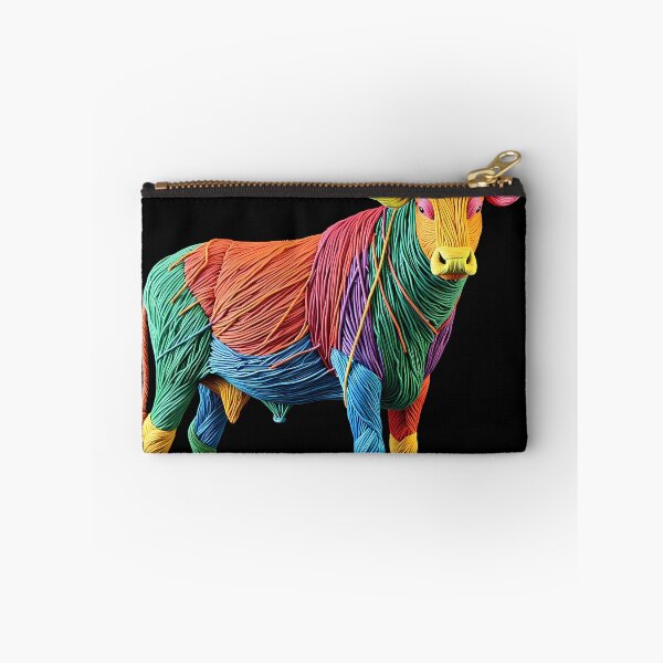 Item preview, Cow Colorful Animals Yarn Sculptures Art Creative Texture designed and sold by ART ATTACK ZONE.