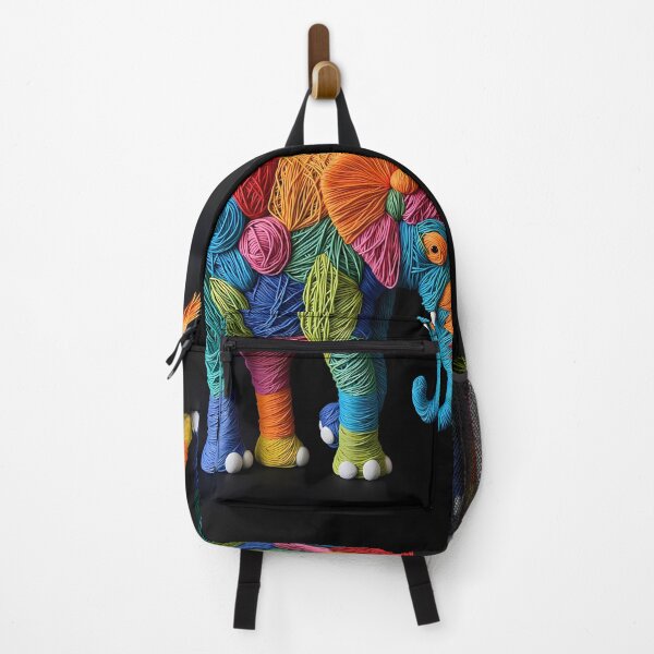 Item preview, Elephant Colorful Animals Yarn Sculptures Art Creative Texture designed and sold by ART ATTACK ZONE.