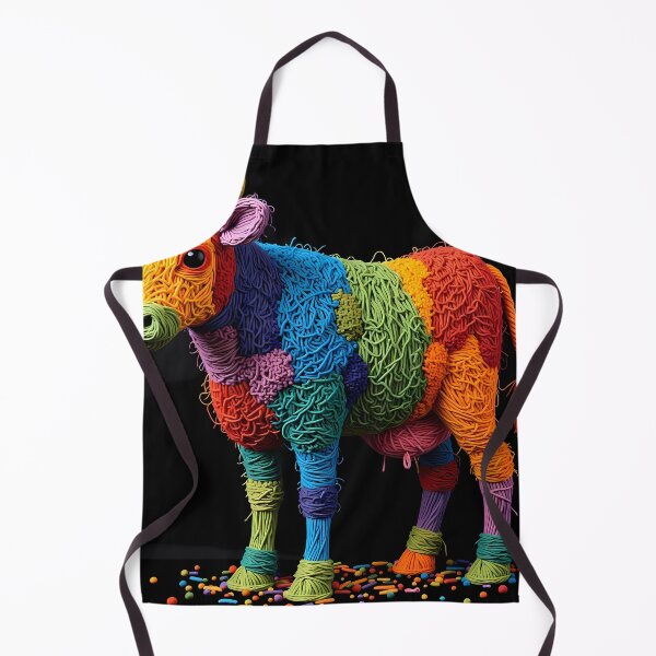 Item preview, Bull Colorful Animals Yarn Sculptures Art Creative Texture designed and sold by ART ATTACK ZONE.