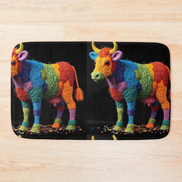 Item preview, Bull Colorful Animals Yarn Sculptures Art Creative Texture designed and sold by ART ATTACK ZONE.