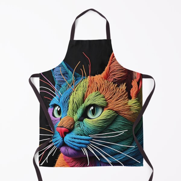 Item preview, Cat Colorful Animals Yarn Sculptures Art Creative Texture designed and sold by ART ATTACK ZONE.