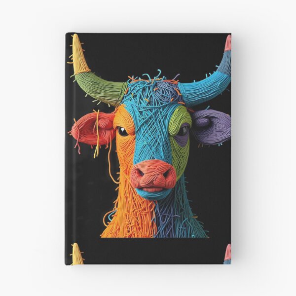 Item preview, Bull Colors Animals Yarn Sculptures Art Creative Texture designed and sold by ART ATTACK ZONE.