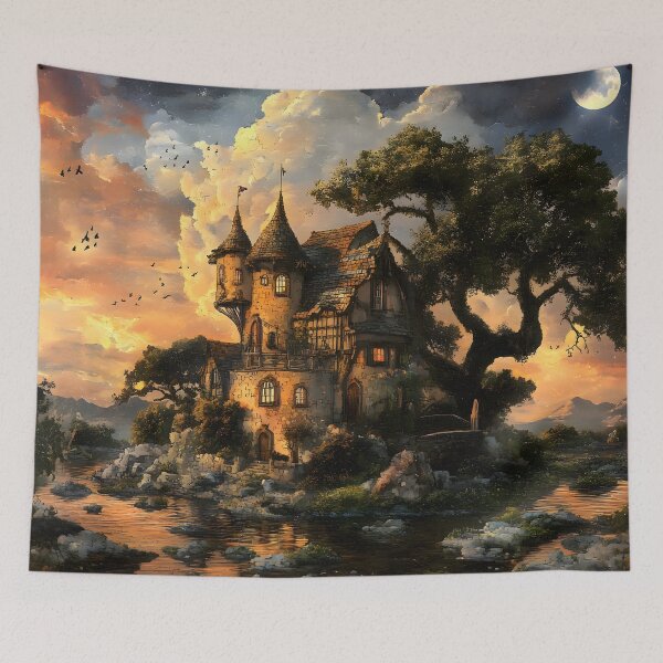 Item preview, Medieval Castle On The River designed and sold by CoolMantras.