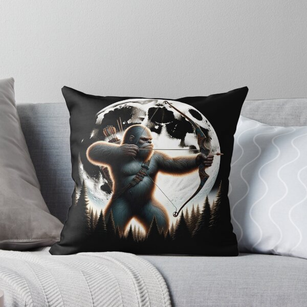 Item preview, Sasquatch Bigfoot Archery Bow Hunter Deer Full Moon Archer designed and sold by Kimberley King Art  King Art.